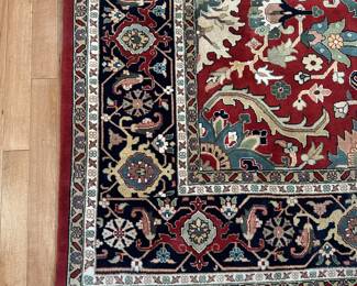 F34 - $475. Hand Made in India - Wool.   Measures 9' Wide x 11' Long