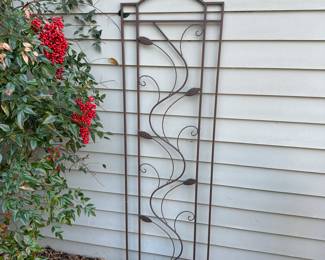 F21 - $30. Metal Trellis.  Measures 20" Wide x 68" Tall