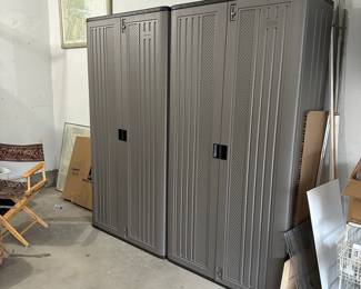 F151 - $125 EACH. Suncast Plastic Storage Lockers - Excellent Condition! They were used in the garage so not weathered. 