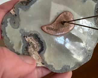 F88 - $25. Signed "Spencer" Enamel Kinetic Seagulls