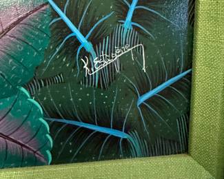 F116 - $60. K. Estigene Haitian Artist. Original Painting. Measures 13.75" x 17.75"