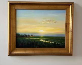 F7 - $1500. Stunning! Original Painting "Sunrise" by Douglas Williams. Measures 37" wide x 31" tall. 