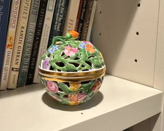 F111 - $85. Herend Openwork Potpourri Ball. 