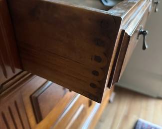 F31 - $325. Eastlake Antique Small 3 Drawer Chest. All drawers slide. Measures 28.75" wide x 15.5" deep x 30.5" tall. 