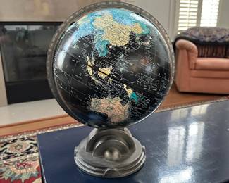 F46 - $40. Levenger Globes 50 Years of Art Deco Globe.  Measures 11" Wide x 17" Tall
