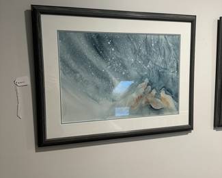 F95 - $65. Original Watercolor. Signed "P Calabrese Machiorlete". Measures 28.75" x 21.5"