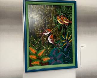 F116 - $60. K. Estigene Haitian Artist. Original Painting. Measures 13.75" x 17.75"