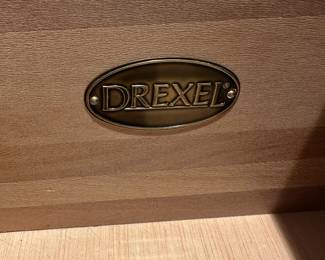 F111 - $450. Drexel Dresser with Mirror. Measures 66" long x 19" deep x 30.5" tall. Mirror is 25" x 48". All drawer slide. Very good condition!