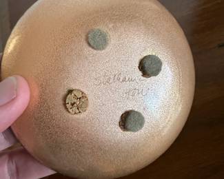 F87 - $25. Leon Statham Signed Enamel on Copper Bowl. 