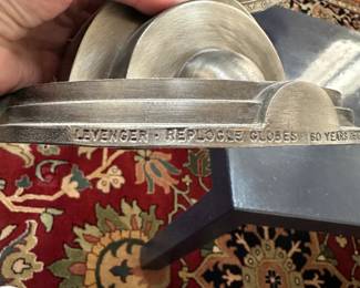 F46 - $40. Levenger Globes 50 Years of Art Deco Globe.  Measures 11" Wide x 17" Tall