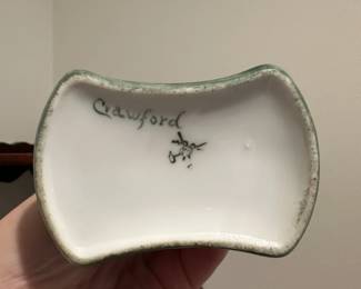 F102 - $20. Floral Hand Painted Vase. 