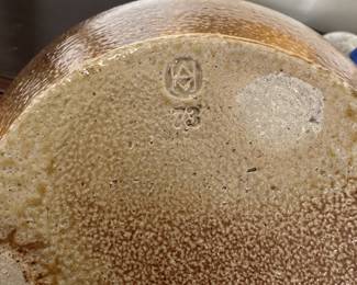 F3 - $125. Mark Hewitt Pottery. 73rd firing 2007. Measures 11" wide x 12" tall. Large Opening. 