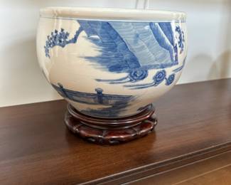 F29 - $95 Blue & White Porcelain.  Measures  10.5" Wide x 9" Tall