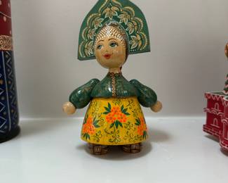 F44 - $20. Russian Matryoshka Doll.  Measures 4" Wide x 7" Tall