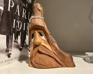 F107 - $15. Small Bob Evans wooden carving. 