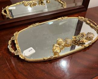 F114 - $35. Mirrored Vanity Tray. 