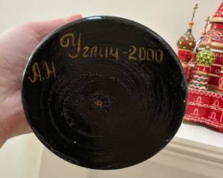 F45 - $45. Large Russian Handpainted Large Doll.  Measures 3.75" Wide x 12.5" Tall