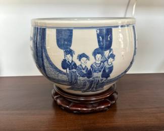 F29 - $95 Blue & White Porcelain.  Measures  10.5" Wide x 9" Tall