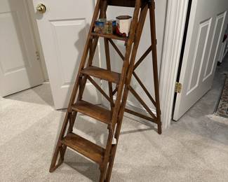 F115 - $40. Decorative Ladder. Measures 16" wide x 30" deep x 41.75" tall. 