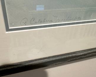 F96 - $65. Original Watercolor. Signed "P Calabrese Machiorlete". Measures 28.75" x 21.5"