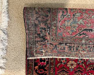 F91 - $275. Antique Rug. Measures 39" x 59"
