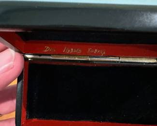 F127 - $12. Handpainted Velvet Lined Trinket Box. 