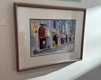 F56 - $40. Tony Pandolfini Original Watercolor.  Measures 21.25" Wide  x 17.25" Tall