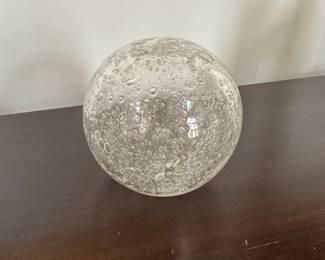 F24 - $15. Art Glass Bubble Paper Weight. Unsigned. 