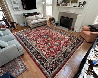 F34 - $475. Hand Made in India - Wool.   Measures 9' Wide x 11' Long