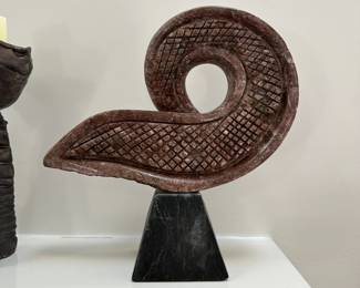 F37 -  $225. William Moore Sculpture. Measures  10.5" x 10.5". Can be used as a garden sculpture but has been inside. 