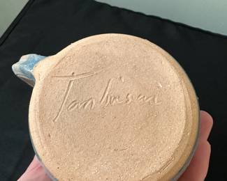 F69 - $20.  Small Dogwood Pottery Pitcher. 