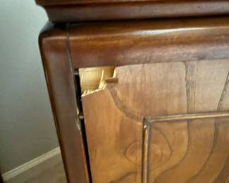 #34	Asian inspired cabinet 33x22x30 (as is small chip)	 $40.00 	