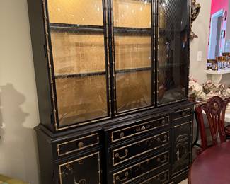 	#11	Asian inspired hand painted cabinet 60x15x77 (as is missing top glass insert)	 $200.00 				