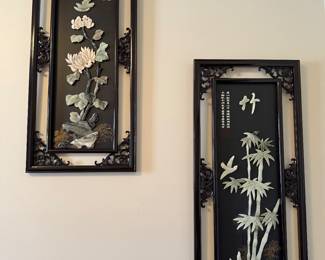 	#65	Vietnamese Grey Jade Framed art set of 2	 $120.00 				