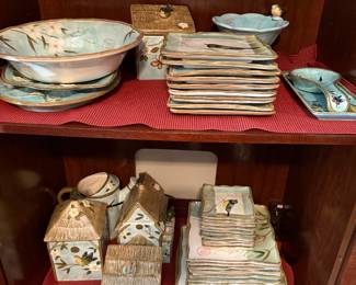 	#40	Susan Winget "Nature's Garden" set of dishes	 $100.00 				