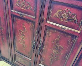 	#73	Red cabinet 43x14x40	 $80.00 				