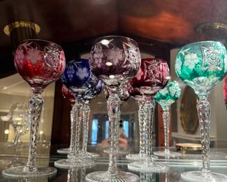 	#25	Cut to clear crystal wine set of 5	 $80.00 				