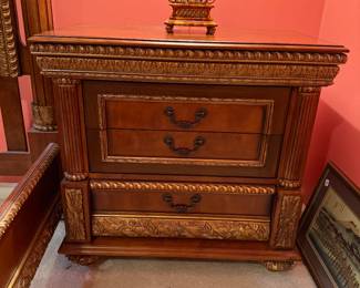 	#3	Horchow "Bellissimo" bedside table 33x17x31	 $150.00 				