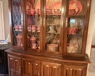 	#20	Ethan Allen 2 piece lighted china cabinet 66x17x80"H	 $100.00 				