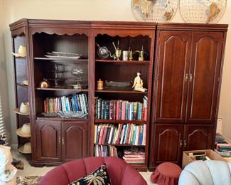 	#36	Corner cabinet 26x17	 $80.00 				
	#37	Cabinet with bookshelf and doors 30x76x21	 $100.00 				
	#38	Cabinet with bookshelf 30x76x21	 $100.00 				
	#39	Cabinet with doors 30x76x21	 $100.00 				