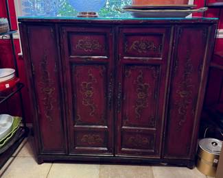 	#73	Red cabinet 43x14x40	 $80.00 				