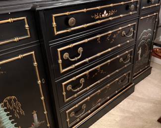 	#11	Asian inspired hand painted cabinet 60x15x77 (as is missing top glass insert)	 $200.00 	