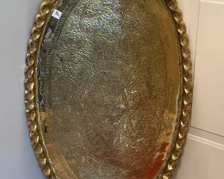 	#62	Oval brass tray 36x22	 $80.00 				