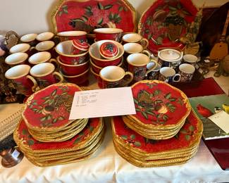 	#63	Raymond Waits red dishes	 $80.00 				