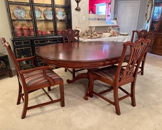 	#1	Dining table with 4 chairs and 1 leaf 52-76x52x29	 $150.00 				