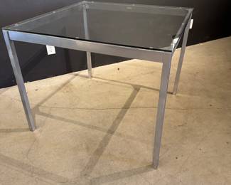 Metal / Glass 36" dining table