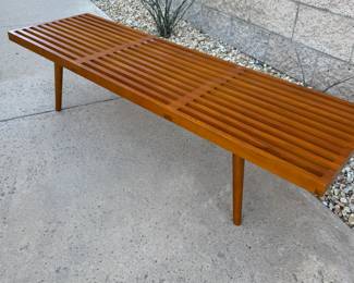 Slat Wood Bench