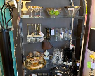 (2) Crome Etageres $275 each