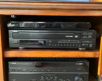 Samsung DVD player, Yamaha CD player, Yamaha Receiver 