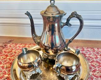 Silver plate tea set